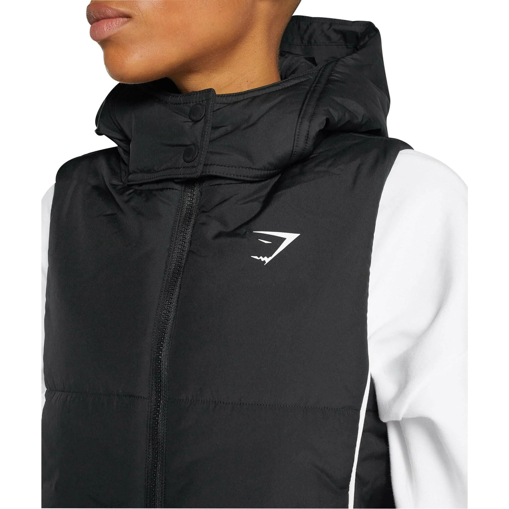 Gymshark Oversized Longline Womens Gilet - Black - Image 4