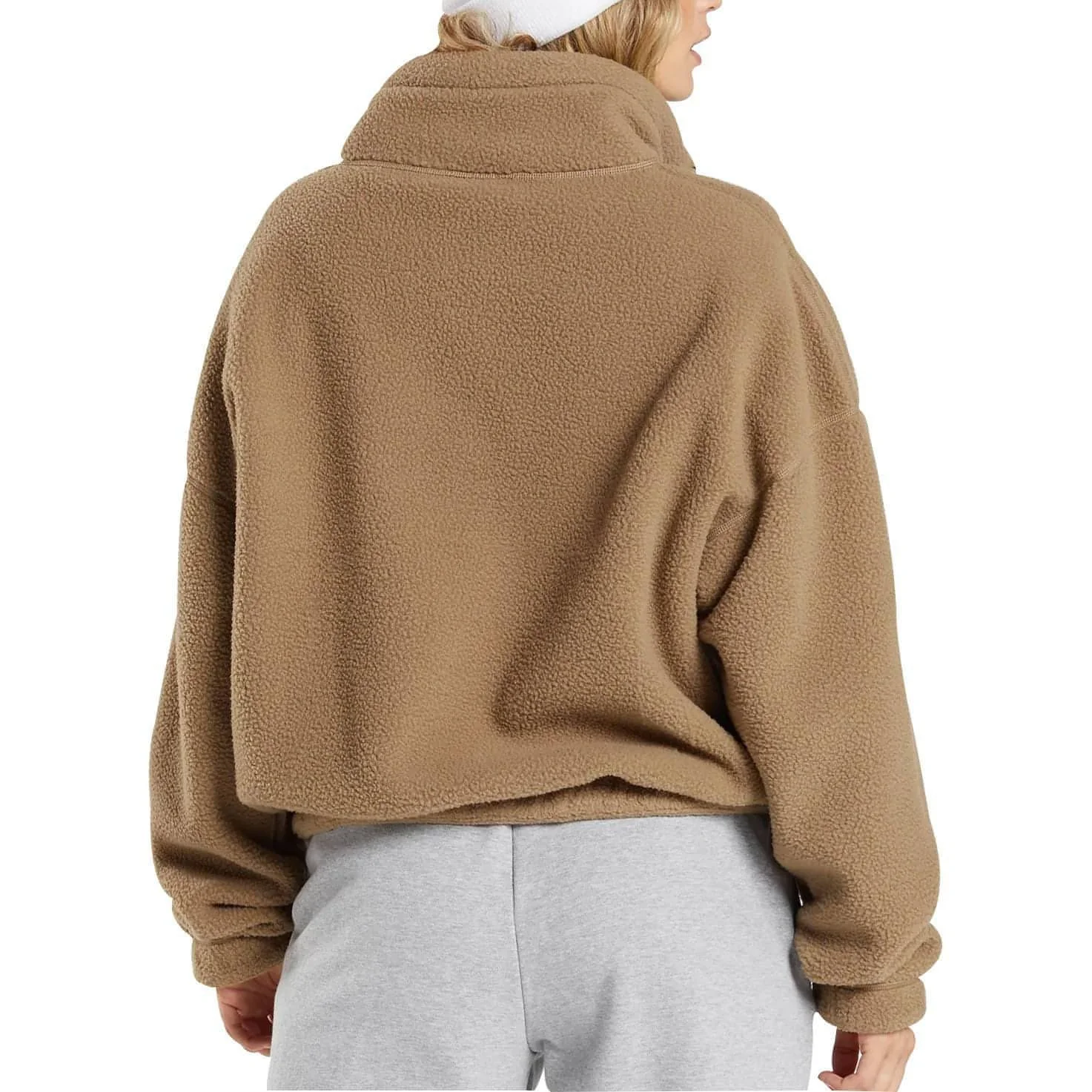 Gymshark Sherpa Womens Jacket - Brown - Image 3