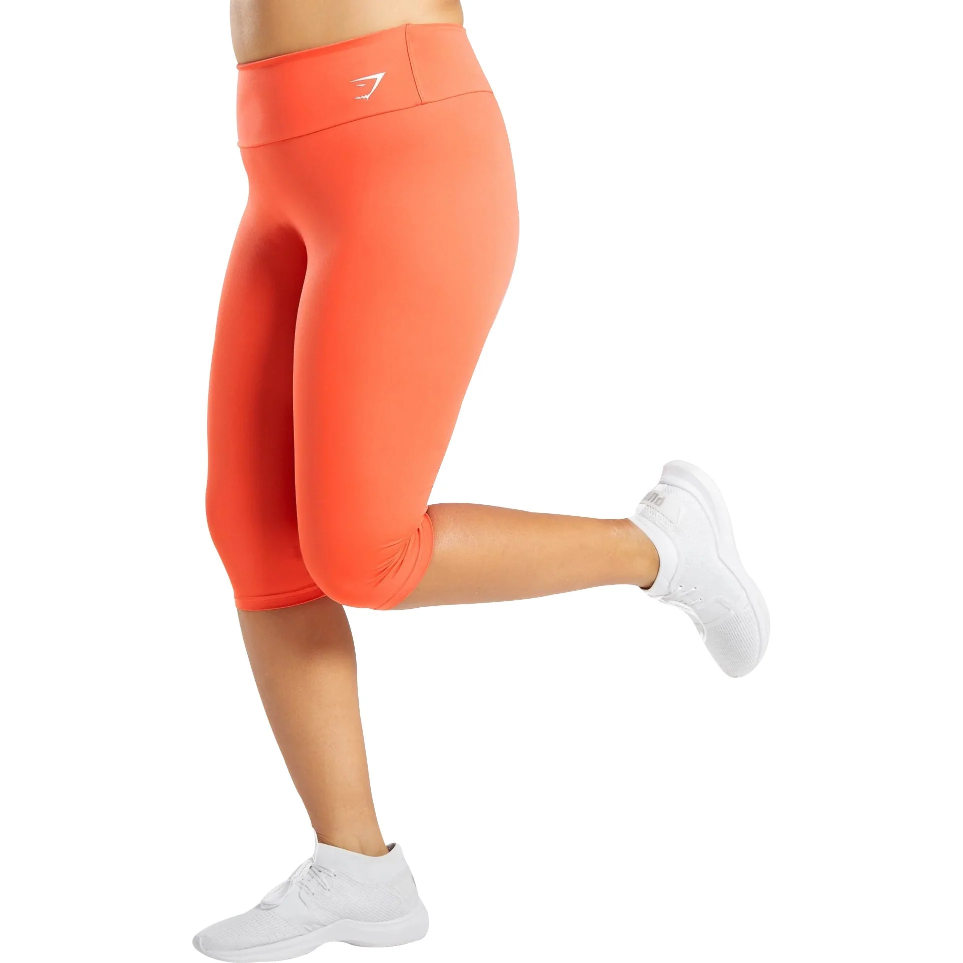 Gymshark Training Womens Cropped 3/4 Training Tights - Orange - Image 2