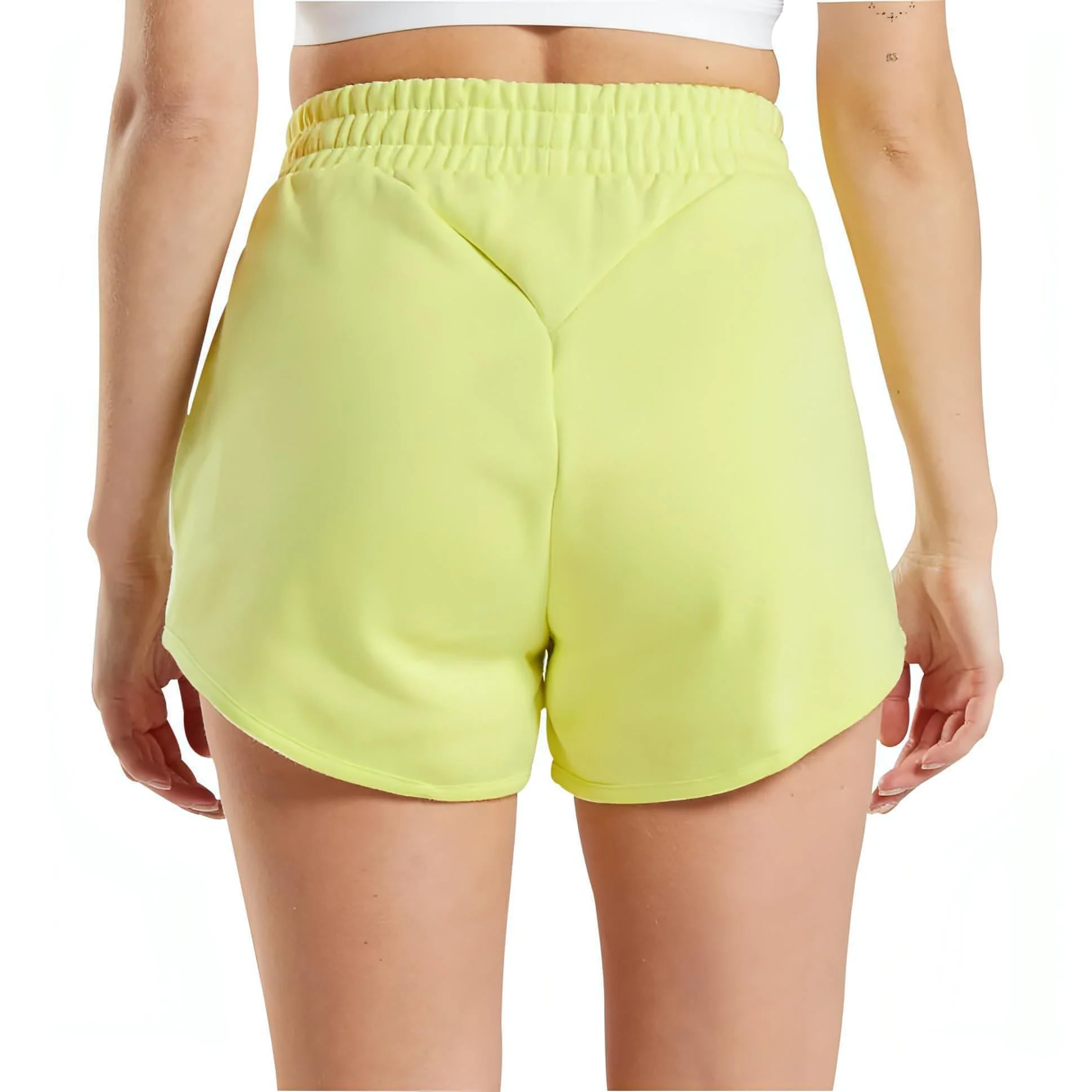 Gymshark Womens Training Sweat Shorts - Yellow - Image 2