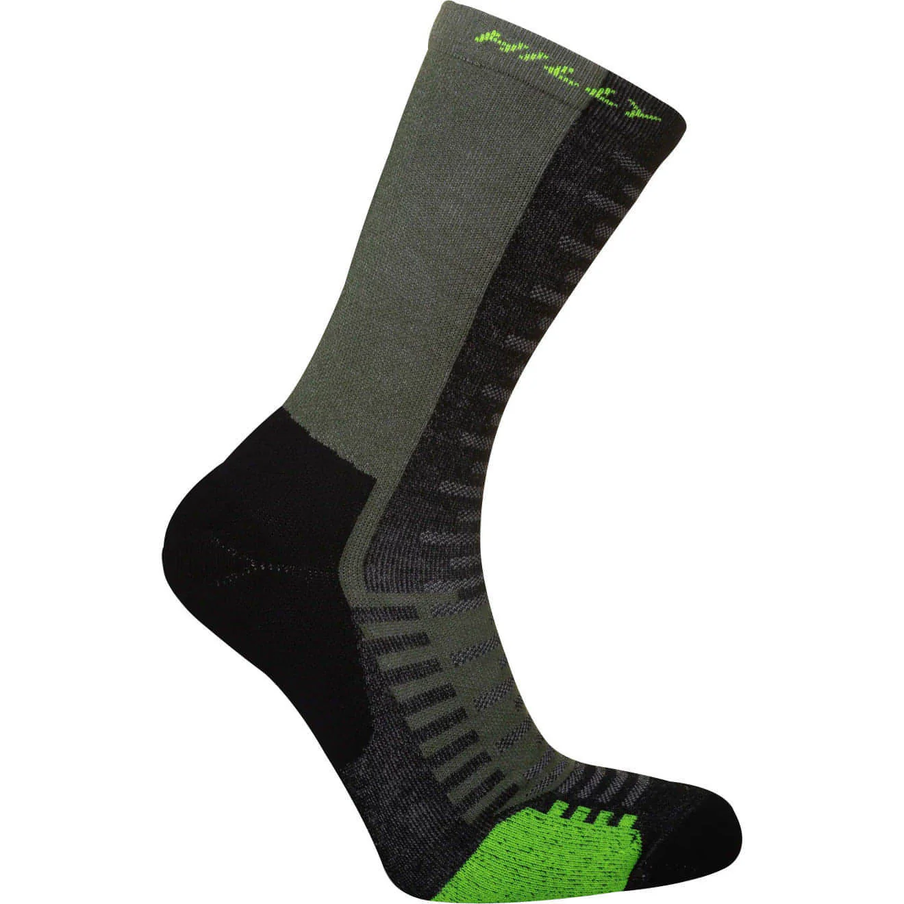 Hilly Active Crew Running Socks - Green - Image 3