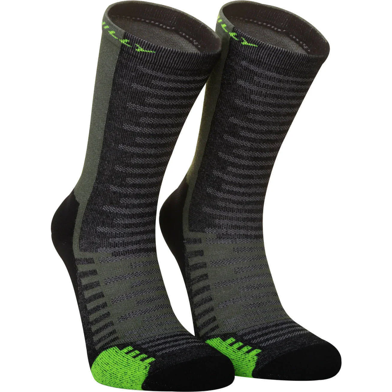 Hilly Active Crew Running Socks - Green - Image 4