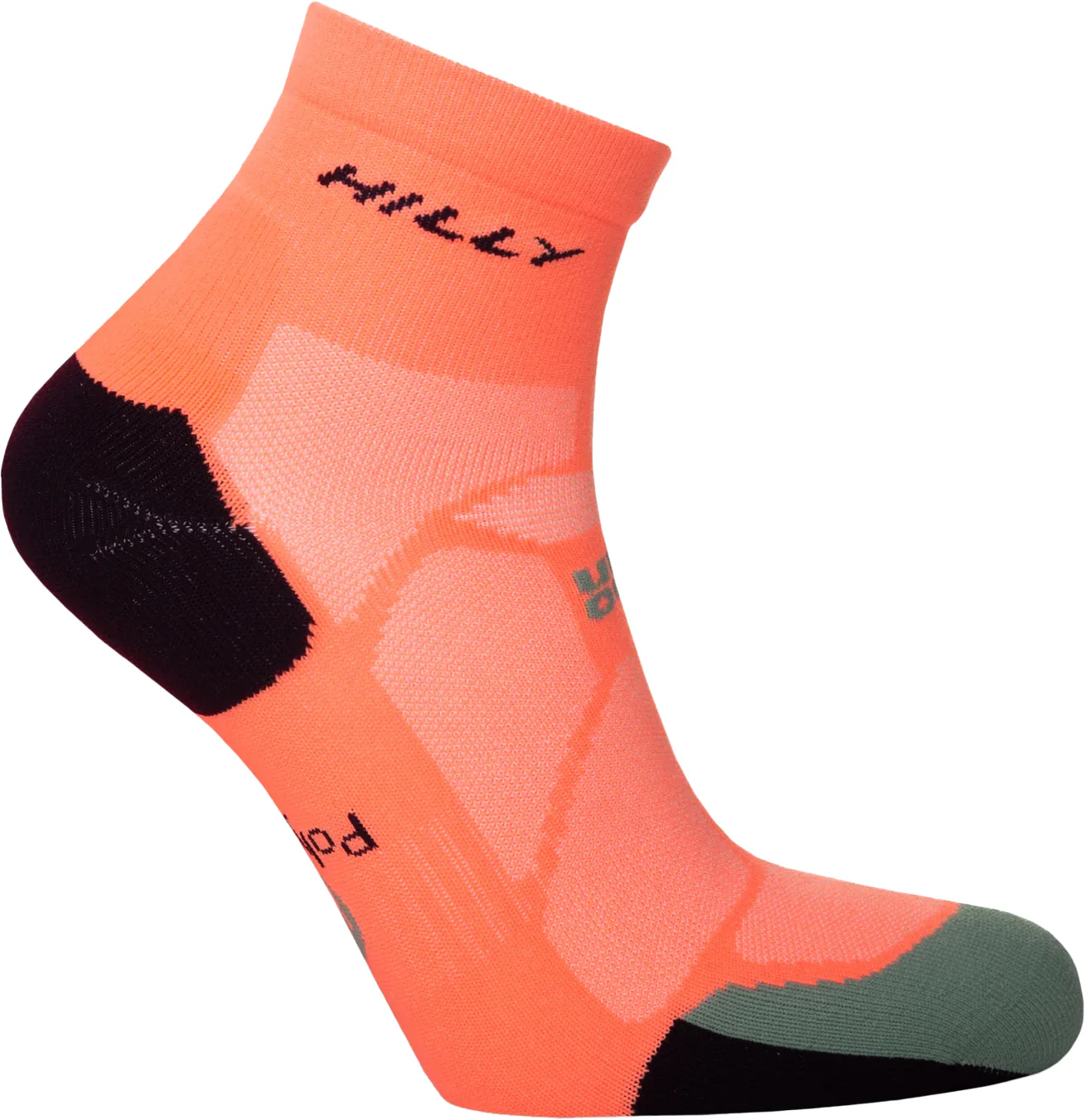 Hilly Marathon Fresh Anklet Running Socks - Orange - Image 3