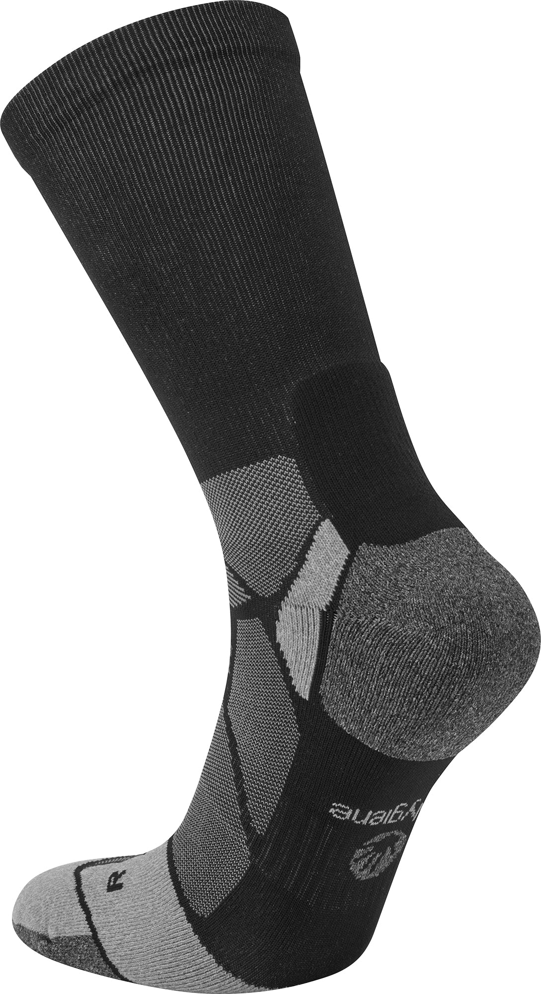 Hilly Marathon Fresh Crew Running Socks - Black - Image 2