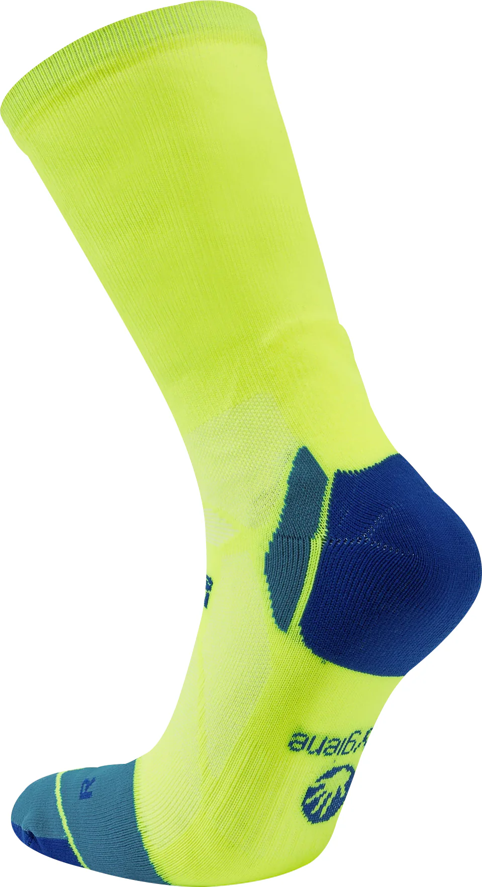Hilly Marathon Fresh Crew Running Socks - Yellow - Image 2