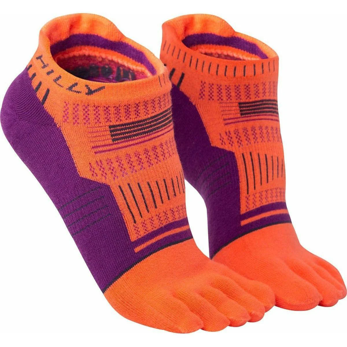 Hilly Toe Running Socklet - Orange - Image 3