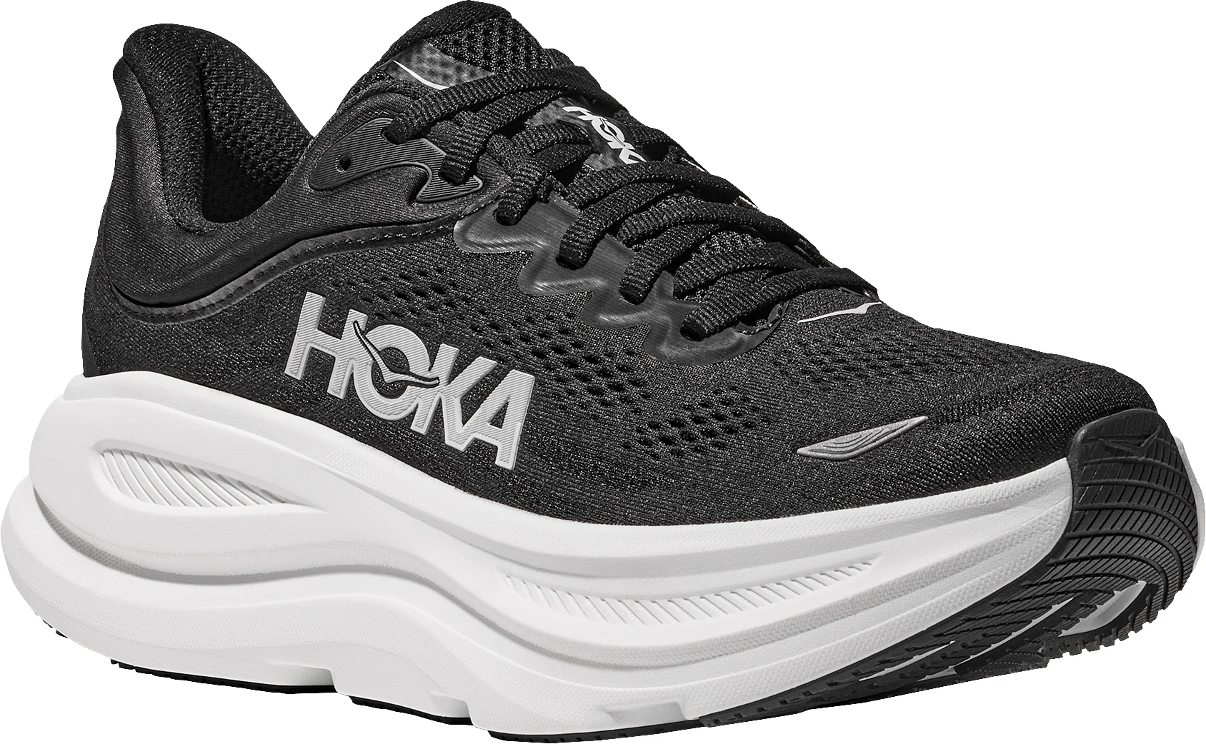 Hoka Bondi 9 Mens Running Shoes - Black - Image 6