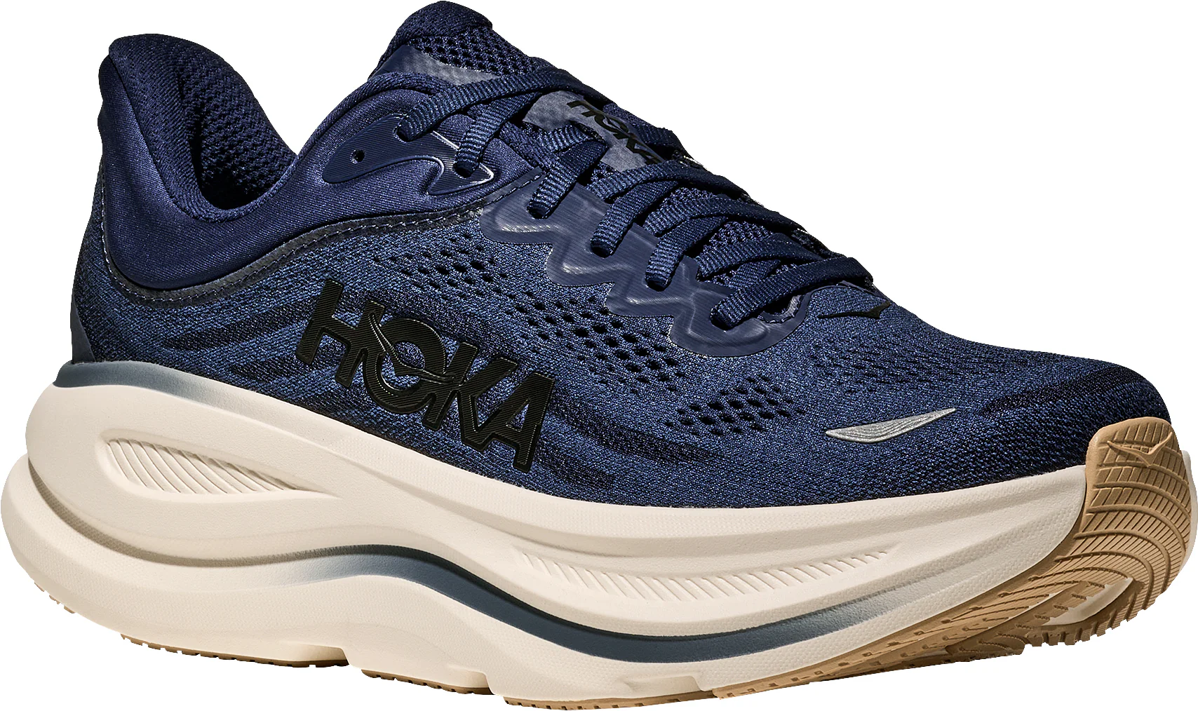 Hoka Bondi 9 WIDE FIT Mens Running Shoes - Blue - Image 6