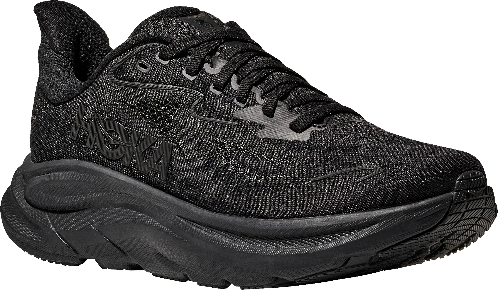 Hoka Clifton 10 Mens Running Shoes - Black - Image 6