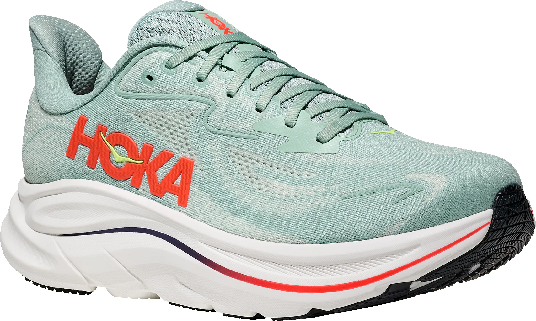 Hoka Clifton 10 Mens Running Shoes - Green - Image 6