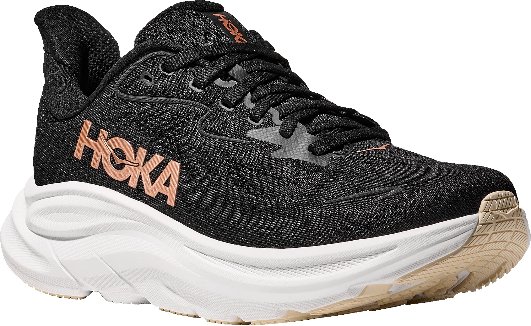 Hoka Clifton 10 Womens Running Shoes - Black - Image 6