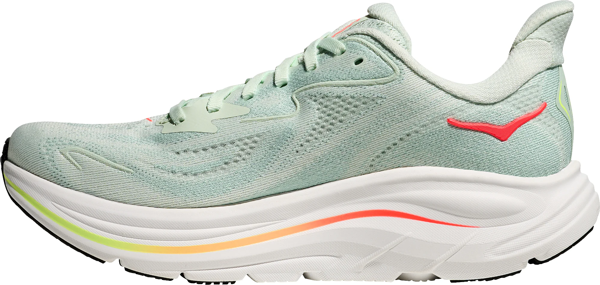 Hoka Clifton 10 Womens Running Shoes - Green - Image 3