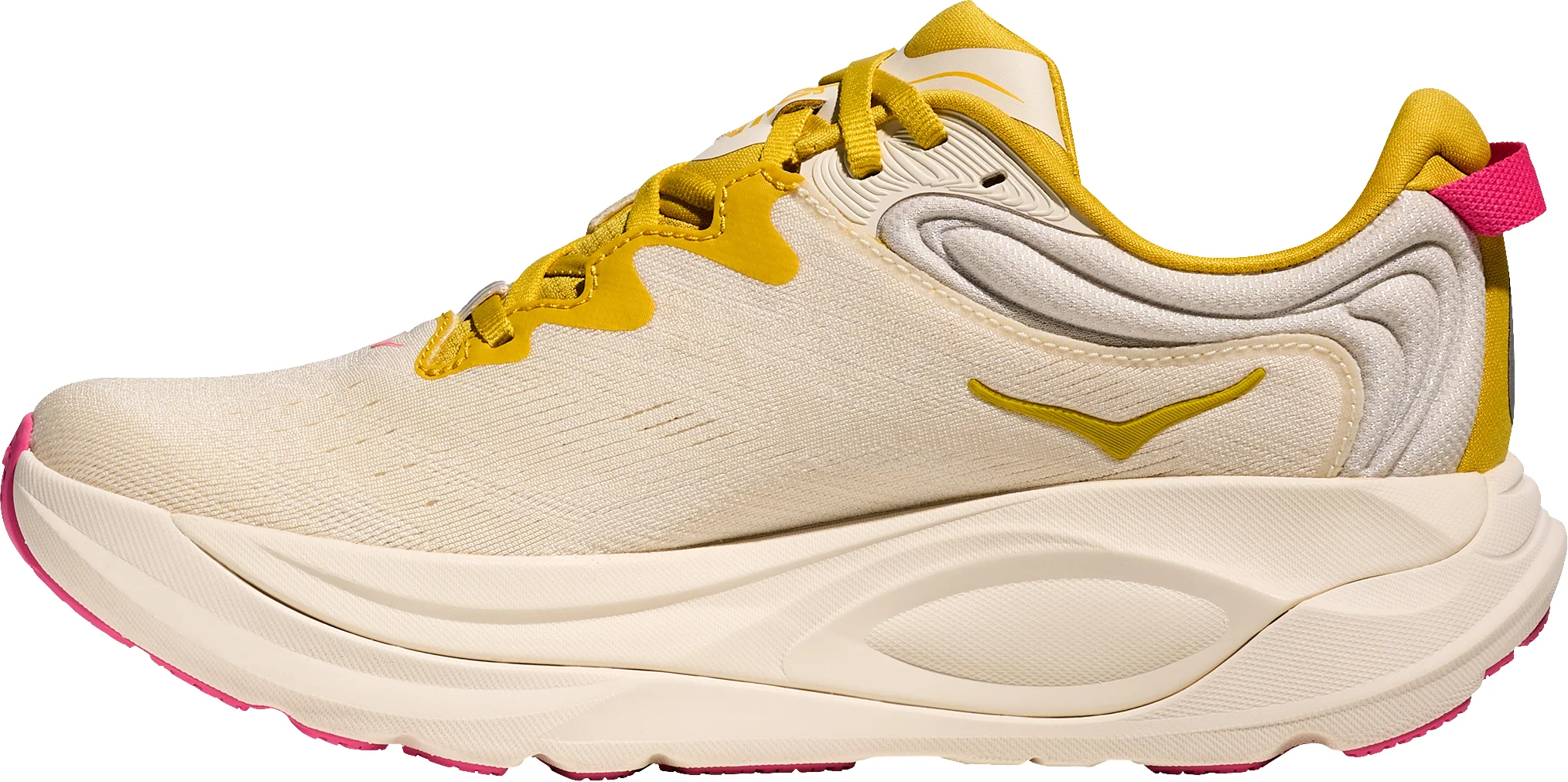 Hoka Gaviota 6 Womens Running Shoes - Cream - Image 3