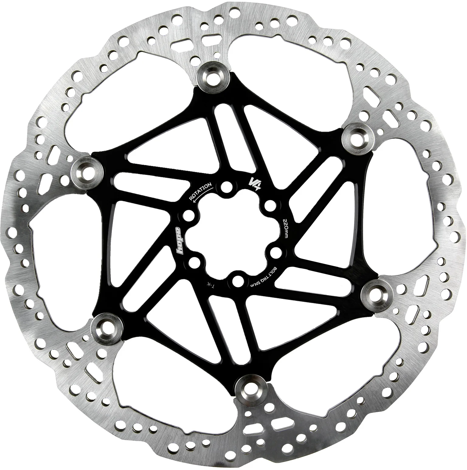 Hope V4 Vented Disc Rotor 220mm 6 Bolt - Image 2