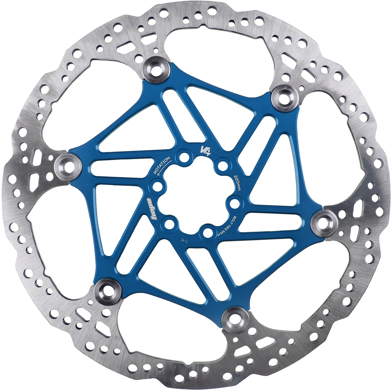Hope V4 Vented Disc Rotor 220mm 6 Bolt - Image 3