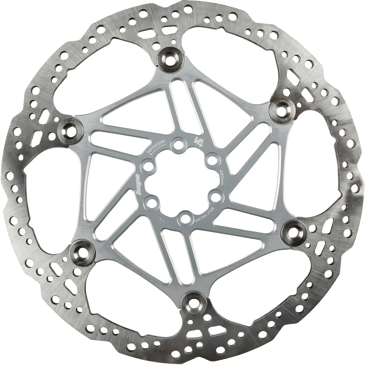 Hope V4 Vented Disc Rotor 220mm 6 Bolt - Image 7