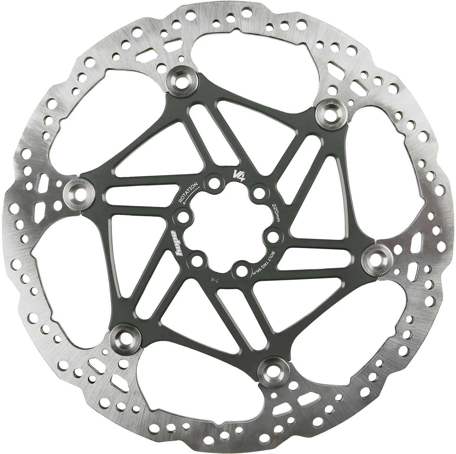 Hope V4 Vented Disc Rotor 220mm 6 Bolt - Image 8