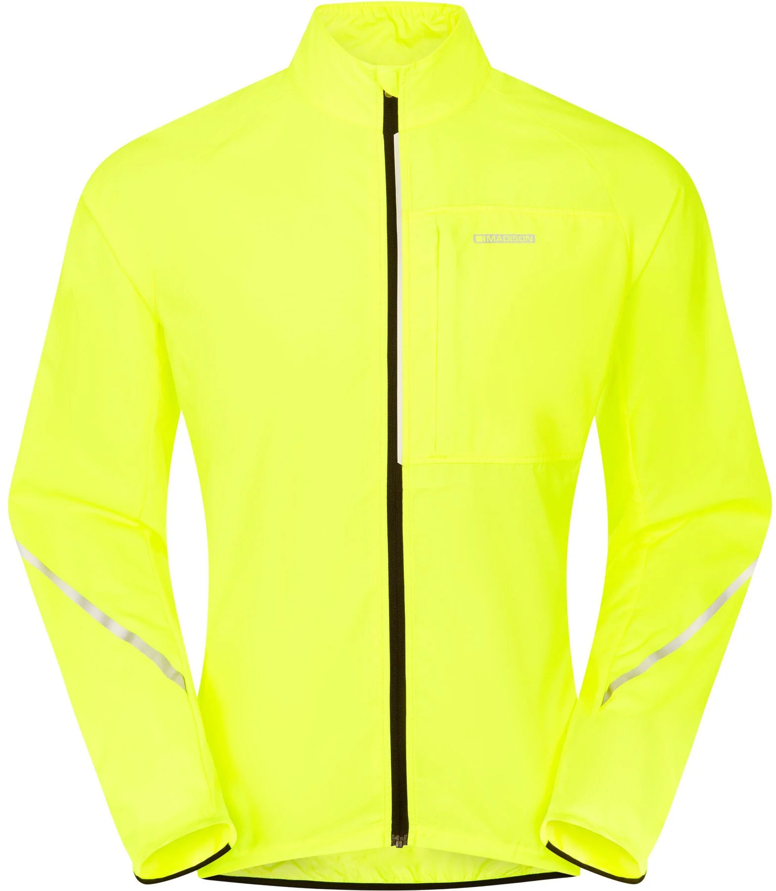 Madison Freewheel Windproof Packable Mens Cycling Jacket - Yellow