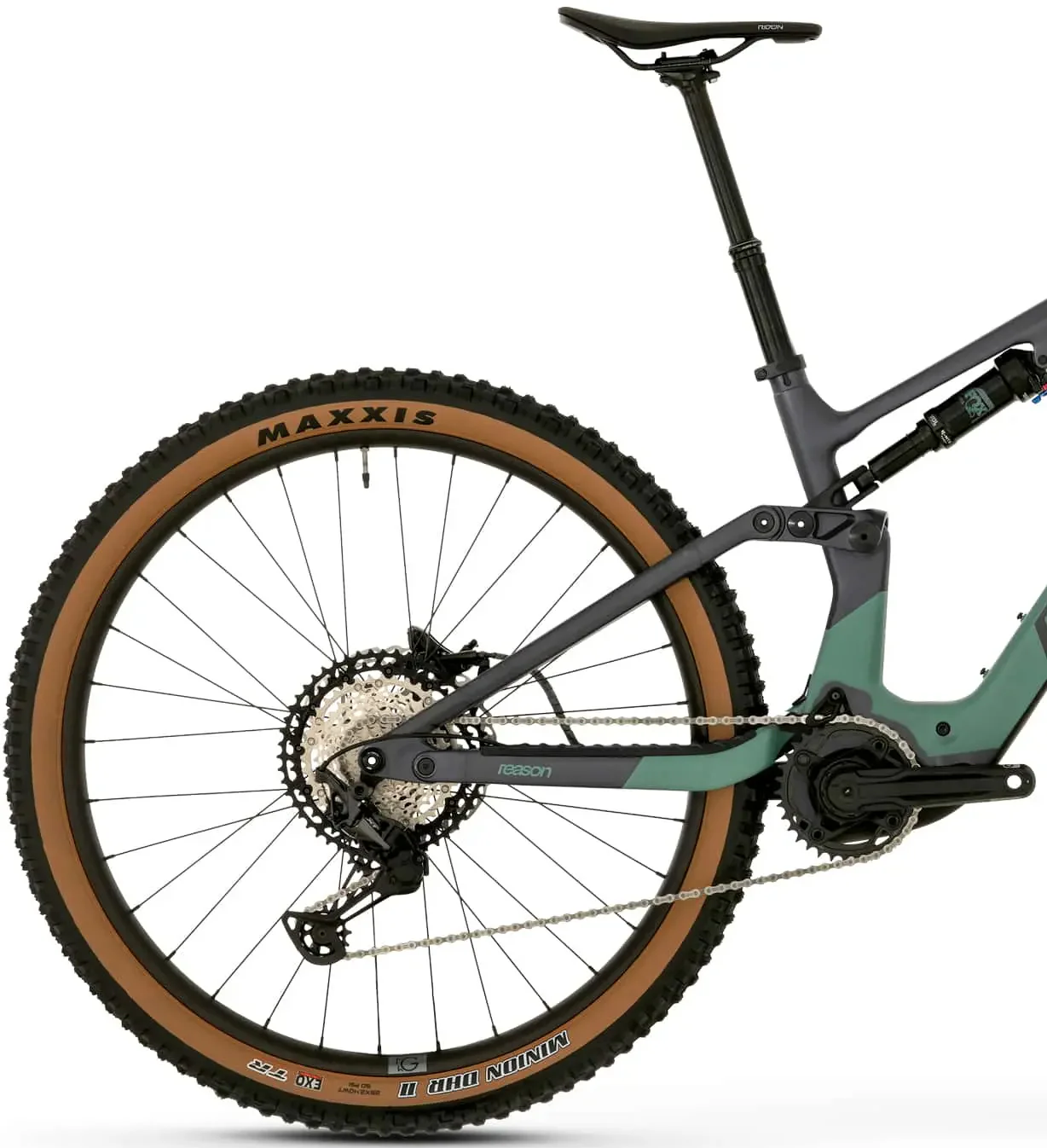 Megamo Reason AL 07 Full Suspension Electric Bike 2026 - Green - Image 2