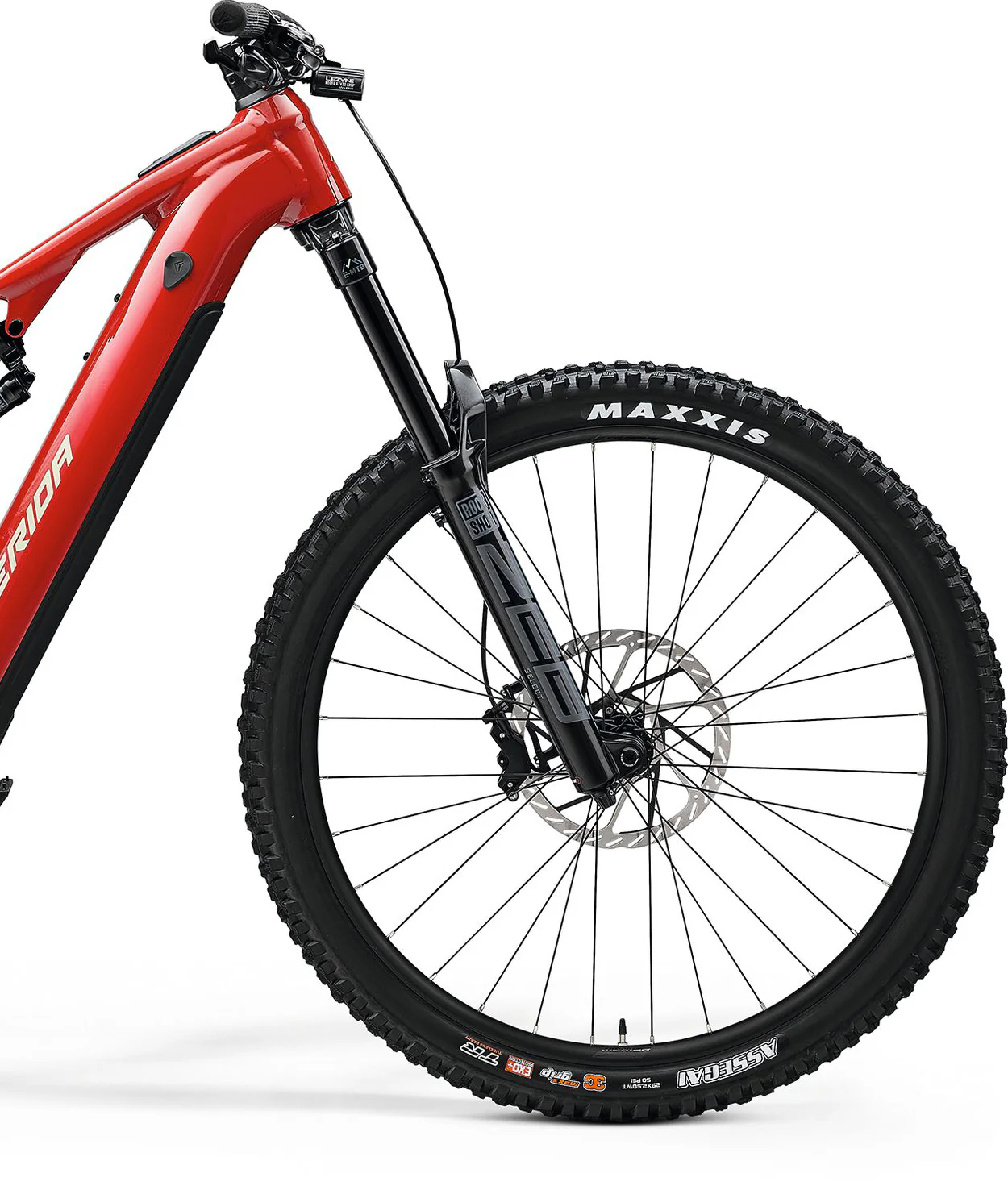 Merida eOne-Eighty 700 Electric Full Suspension Mountain Bike 2025 - Glossy Heritage Red - Image 3