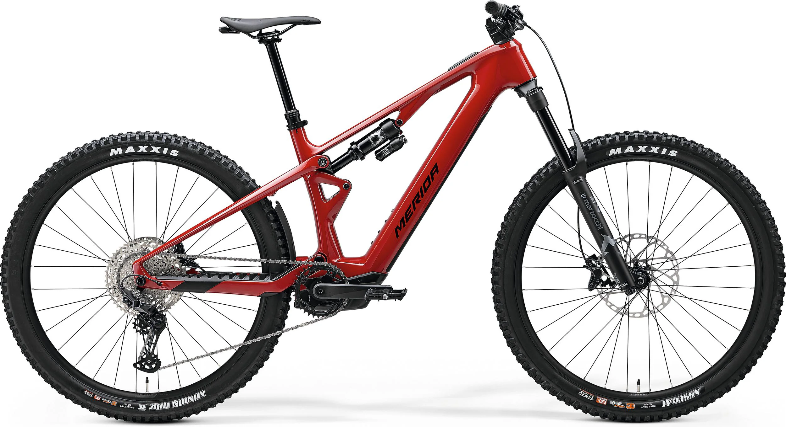 Merida eOne-Sixty SL 6000 Carbon Electric Full Suspension Mountain Bike 2025 - Glossy Heritage Red