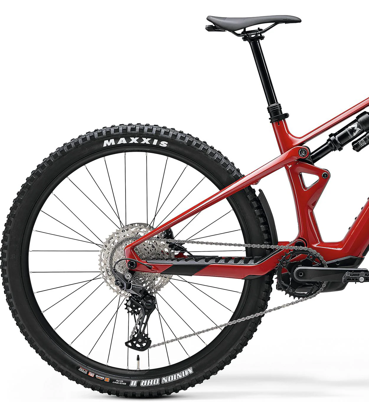 Merida eOne-Sixty SL 6000 Carbon Electric Full Suspension Mountain Bike 2025 - Glossy Heritage Red - Image 2