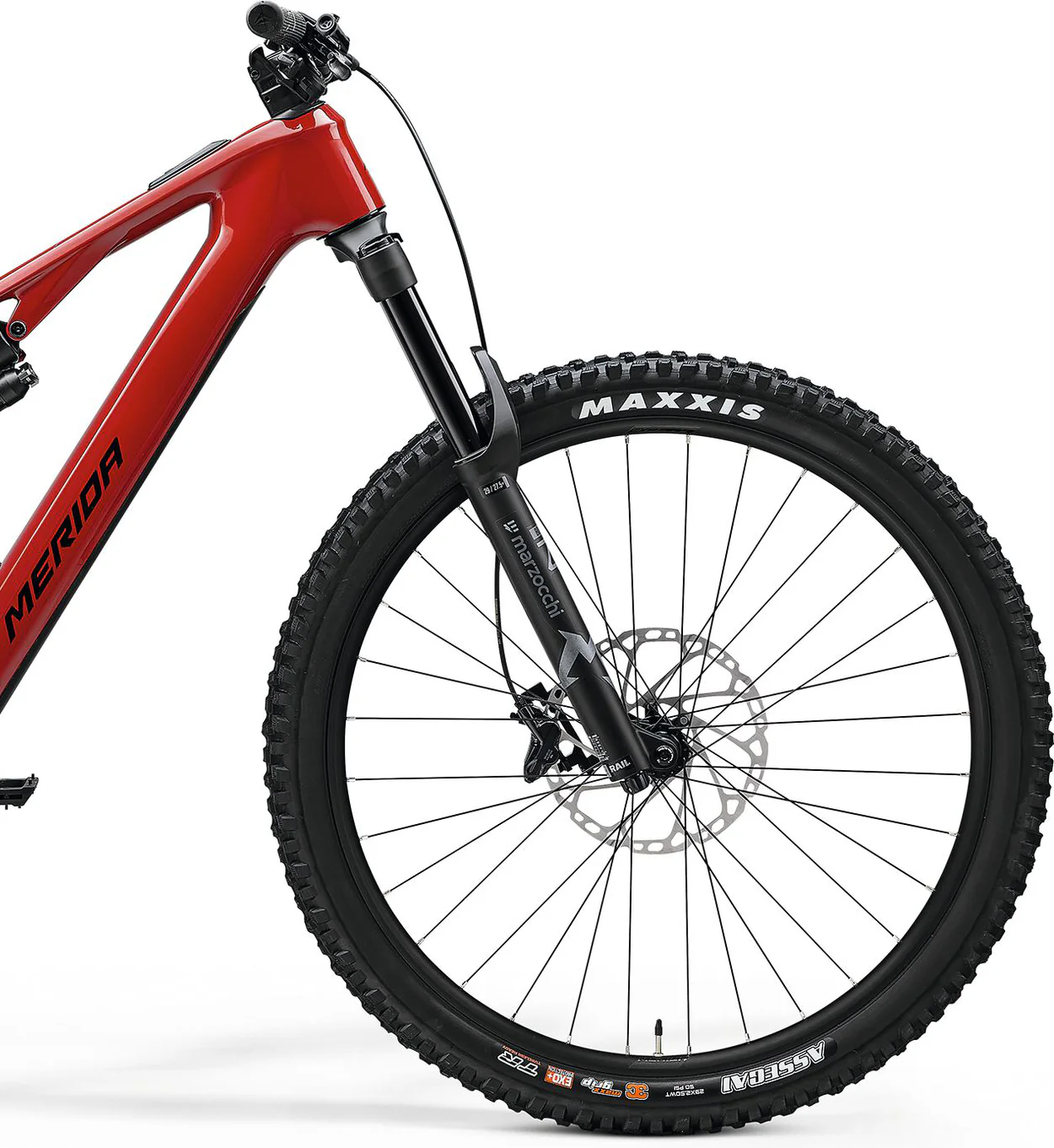 Merida eOne-Sixty SL 6000 Carbon Electric Full Suspension Mountain Bike 2025 - Glossy Heritage Red - Image 3