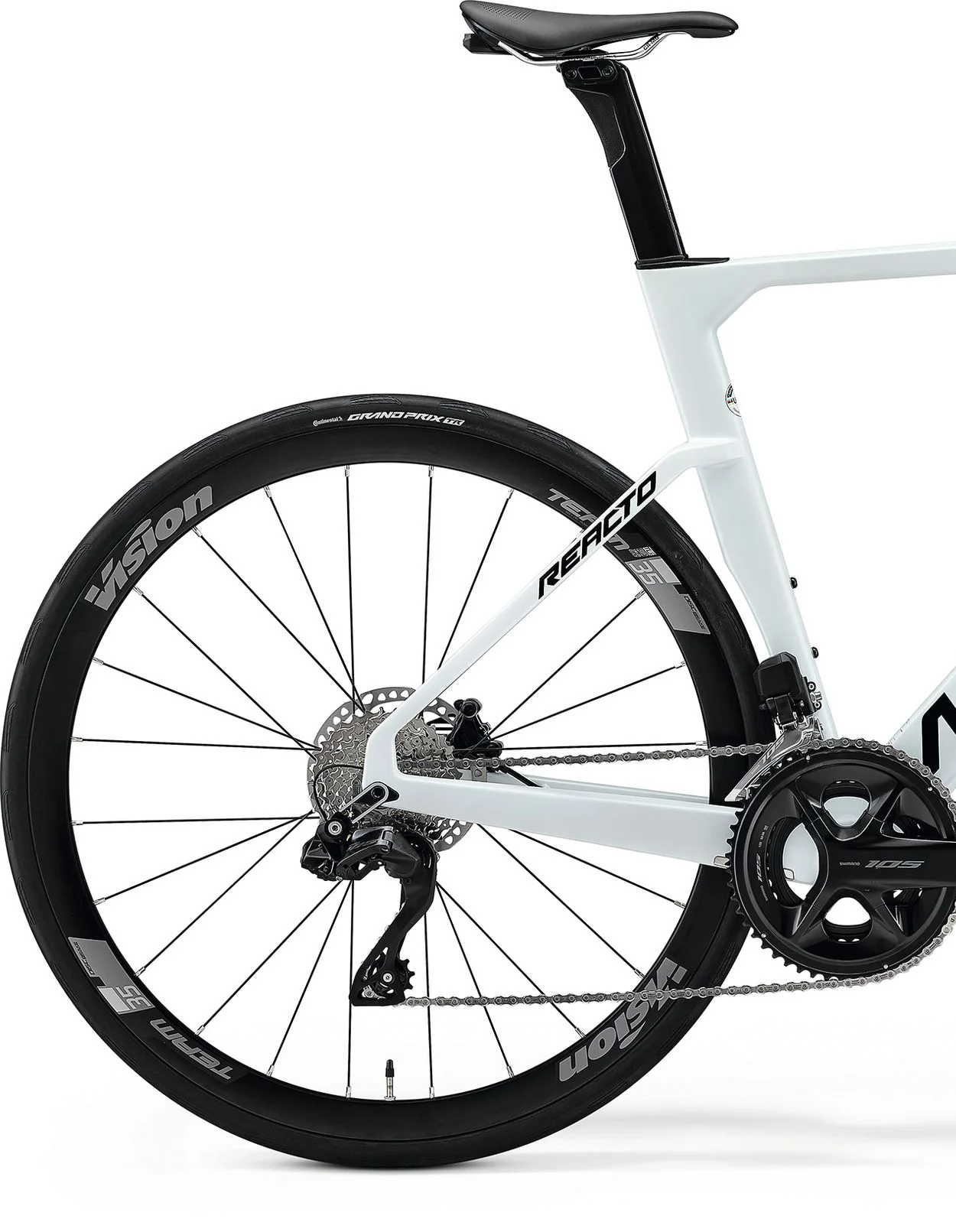 Merida Reacto 5000 Carbon Road Bike 2026 - Pearl White - Image 2