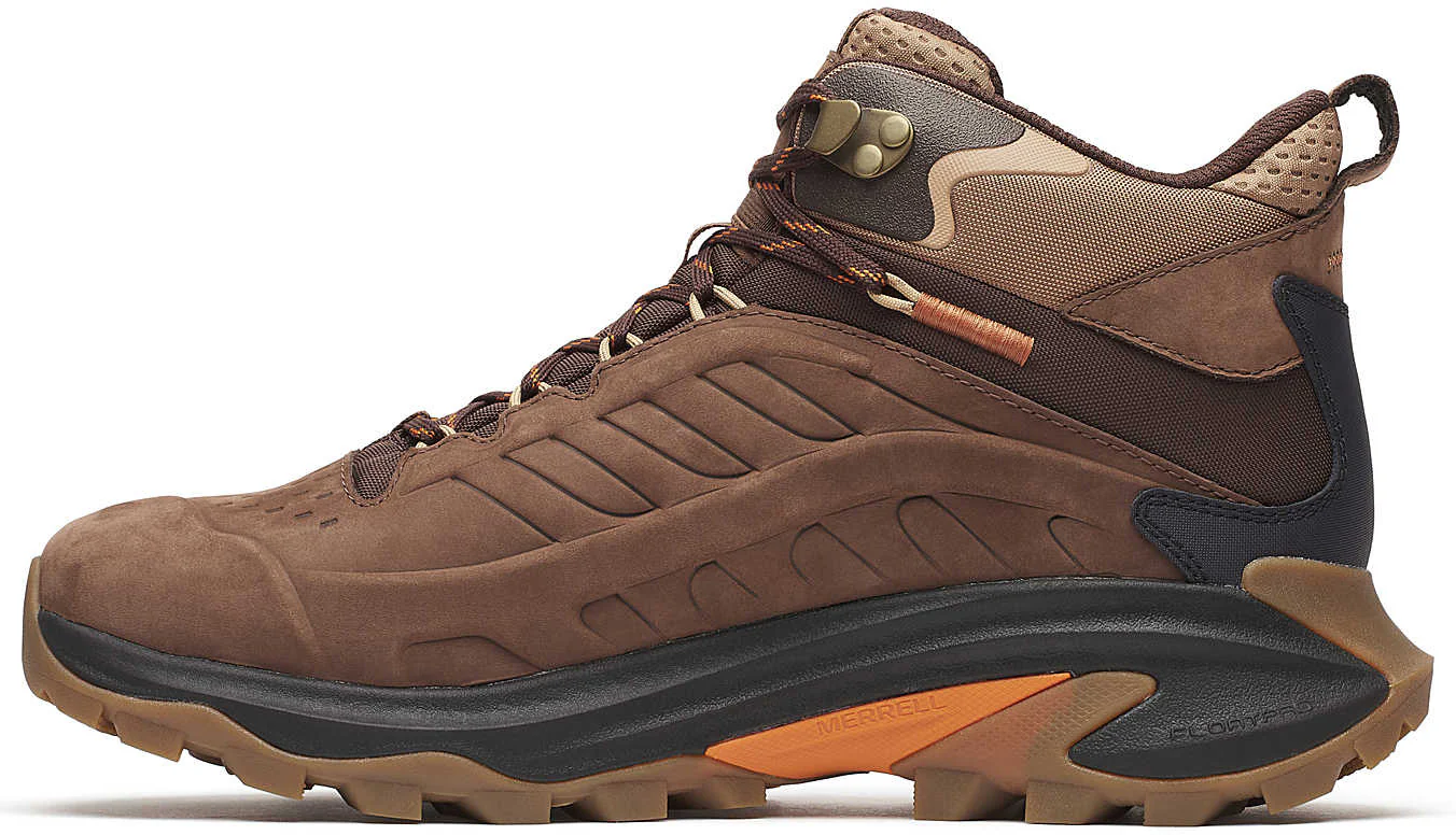 Merrell Moab Speed 2 Leather Mid Waterproof Mens Walking Boots - Brown - Image 3