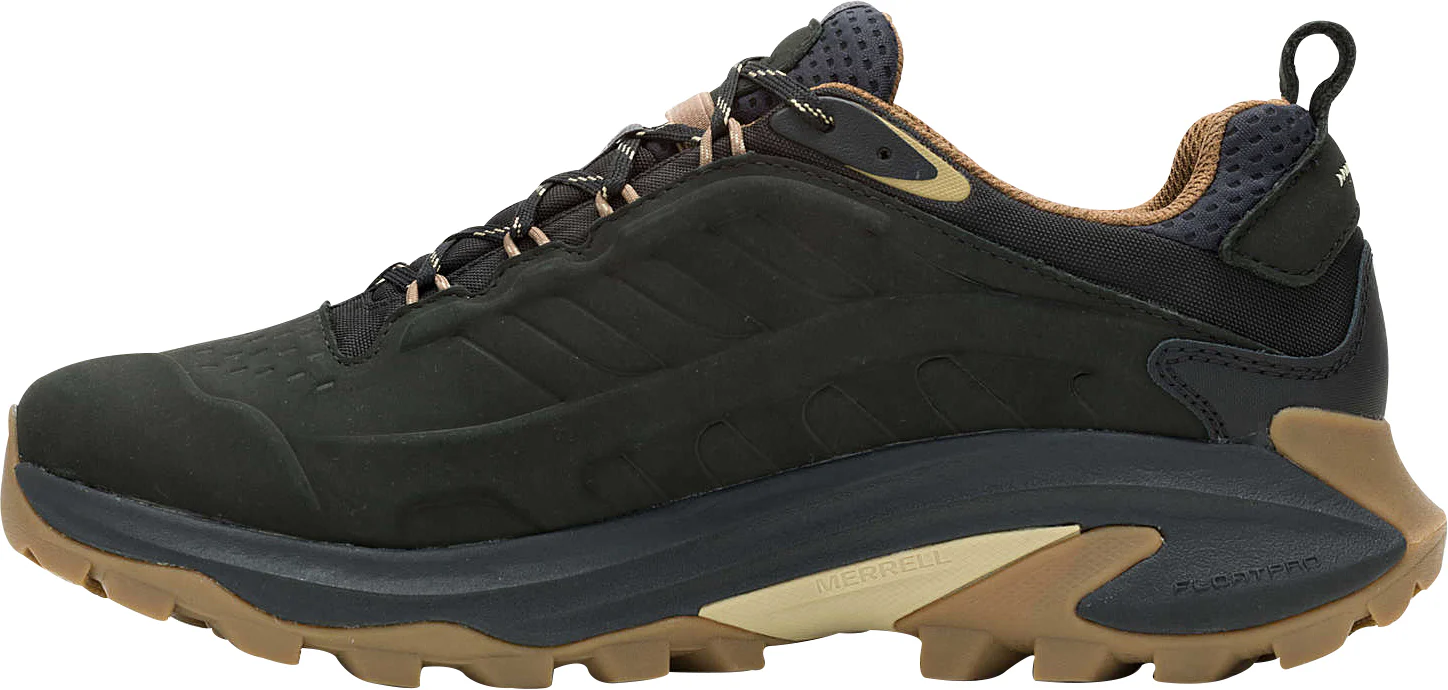 Merrell Moab Speed 2 Leather Waterproof Mens Walking Shoes - Black - Image 3