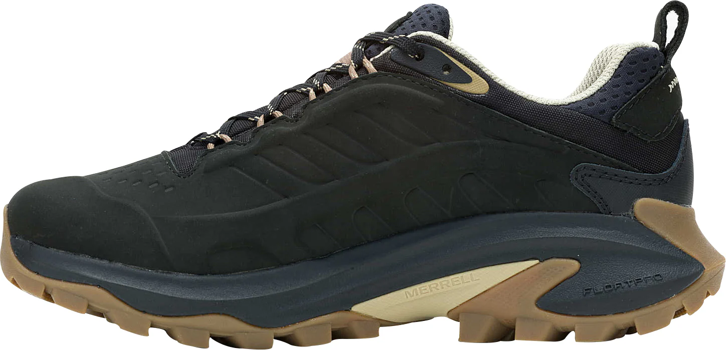 Merrell Moab Speed 2 Leather Waterproof Womens Walking Shoes - Black - Image 3
