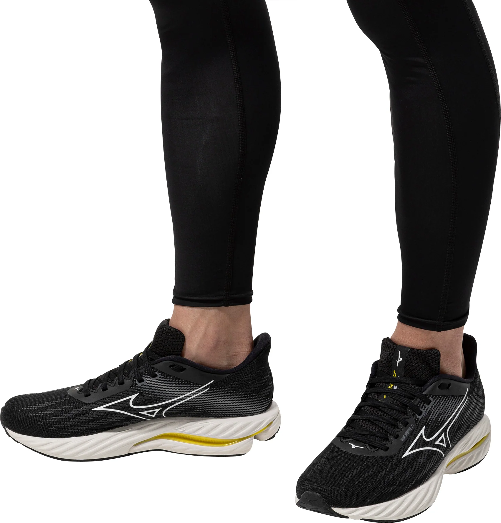 Mizuno Wave Inspire 21 WIDE FIT (2E) Mens Running Shoes - Black - Image 6