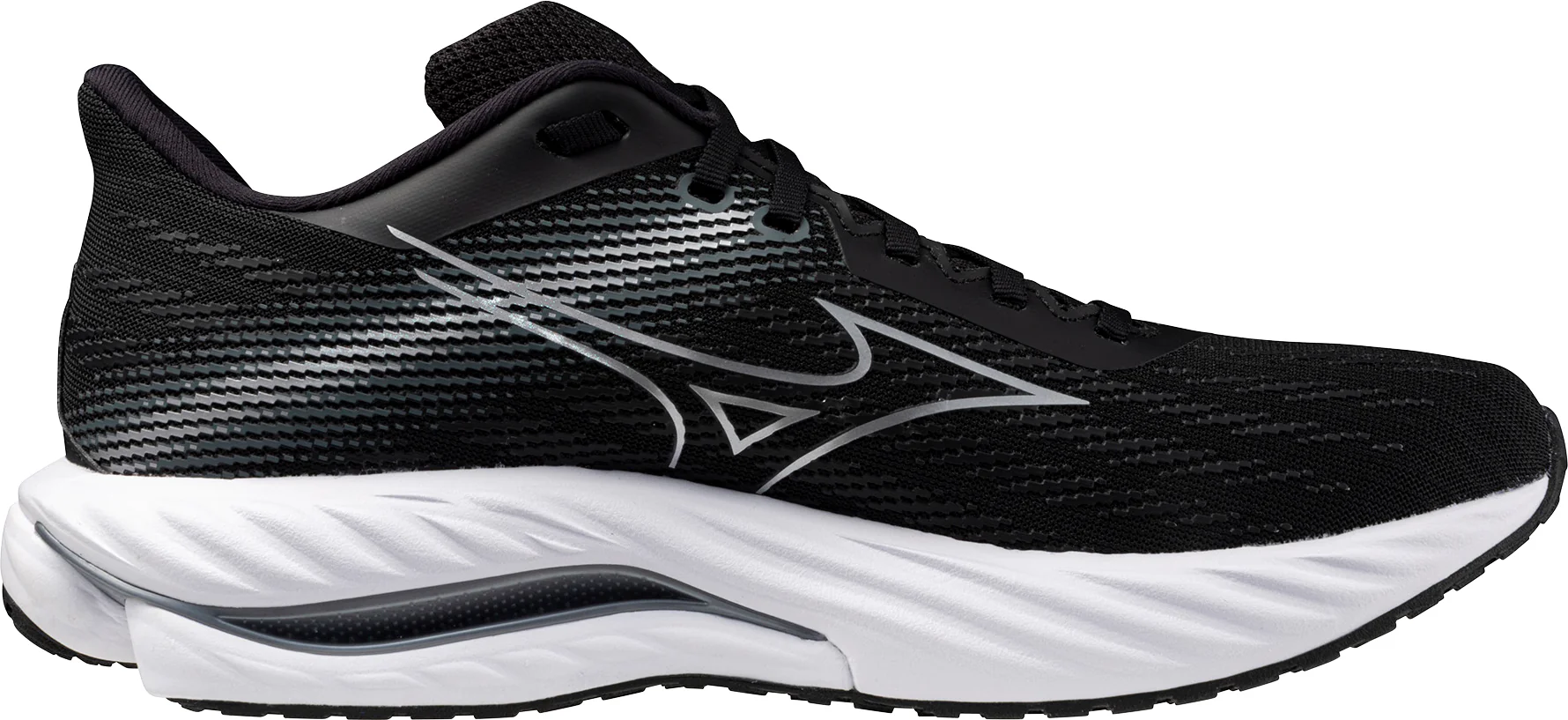 Mizuno Wave Inspire 21 WIDE FIT (2E) Mens Running Shoes - Black - Image 3
