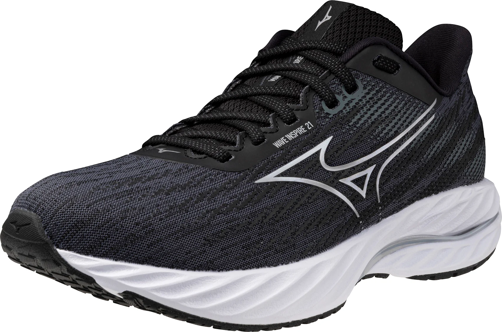 Mizuno Wave Inspire 21 WIDE FIT (D) Womens Running Shoes - Black - Image 4
