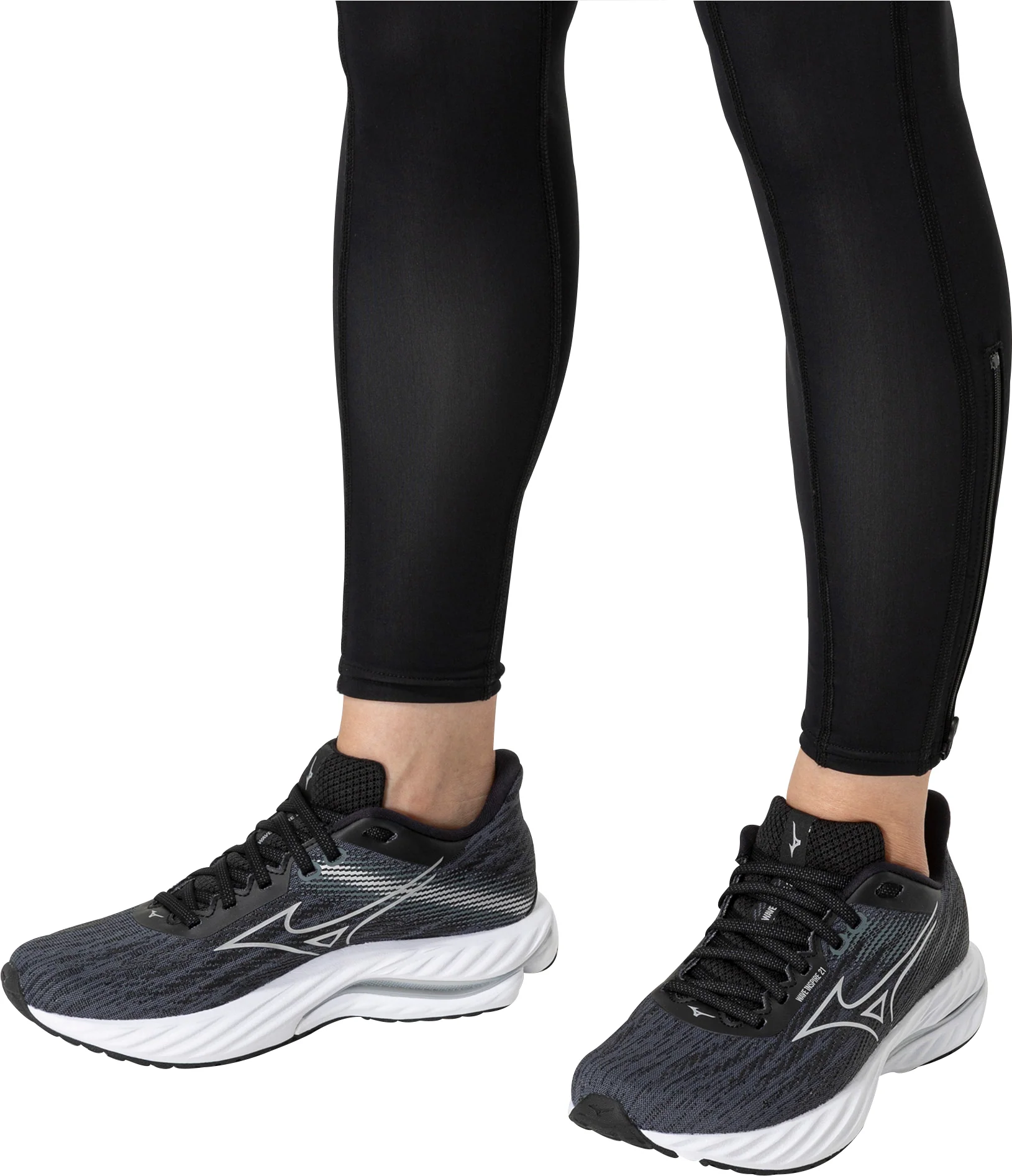 Mizuno Wave Inspire 21 WIDE FIT (D) Womens Running Shoes - Black - Image 6