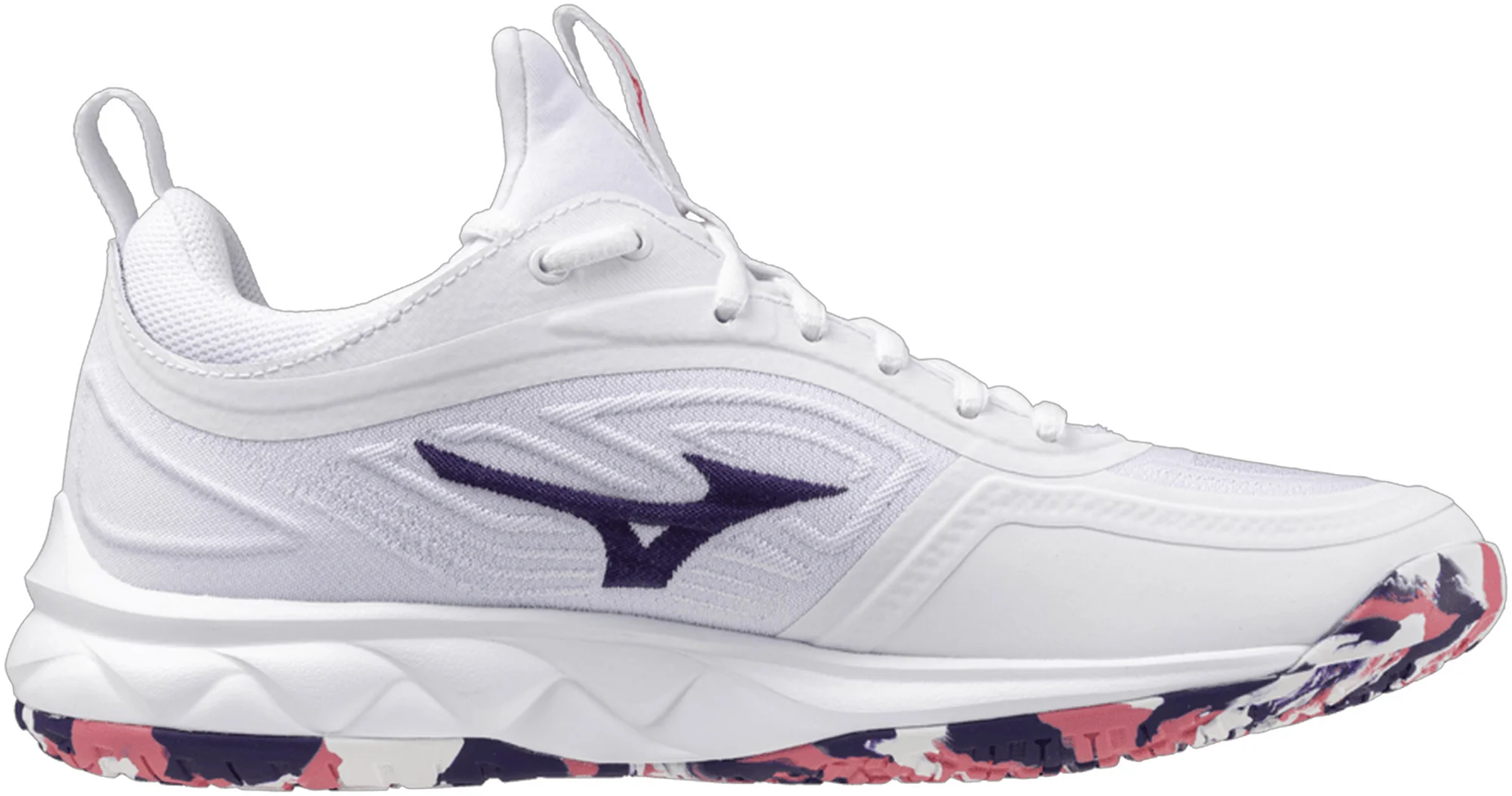 Mizuno Wave Luminous 3 Womens Court Shoes - White - Image 3
