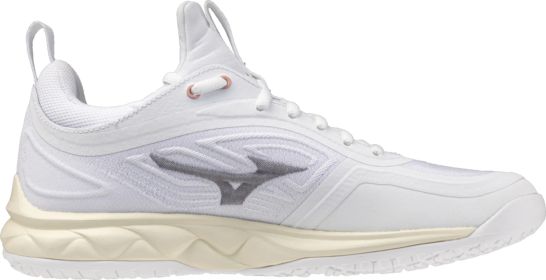 Mizuno Wave Luminous 3 Womens Court Shoes - White - Image 3