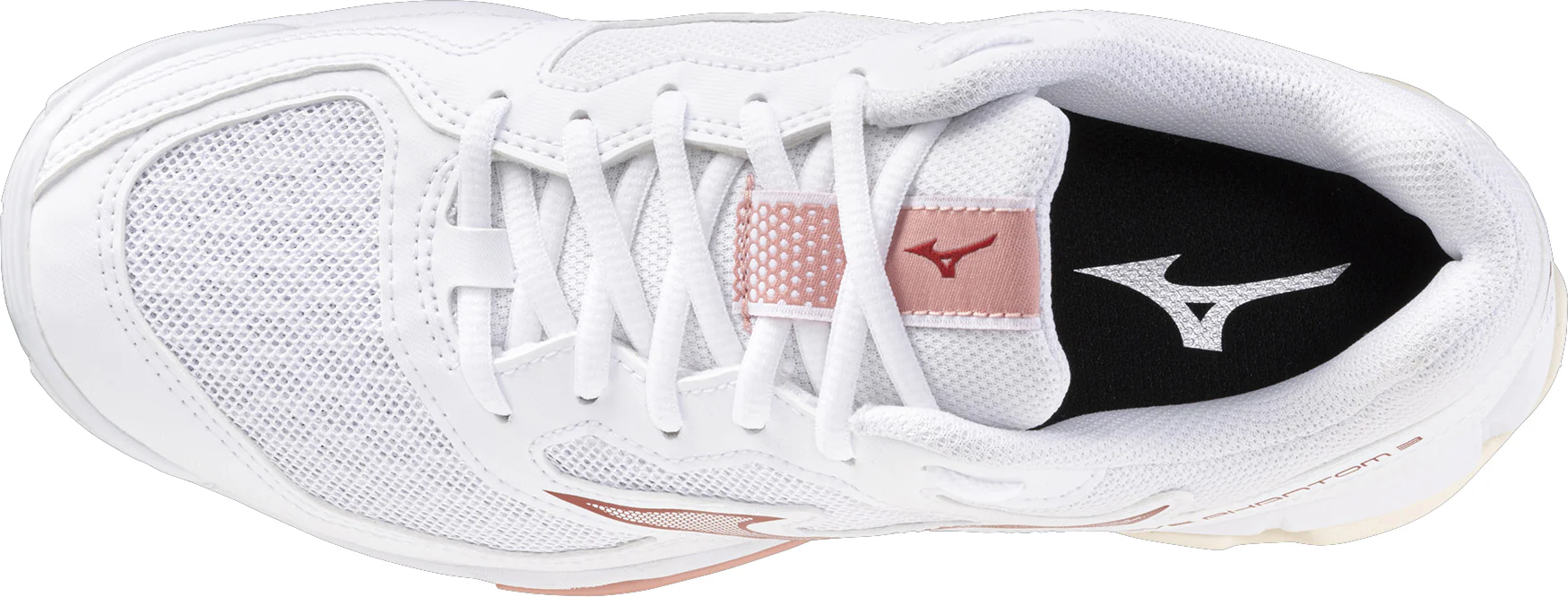 Mizuno Wave Phantom 3 Womens Court Shoes - White - Image 4