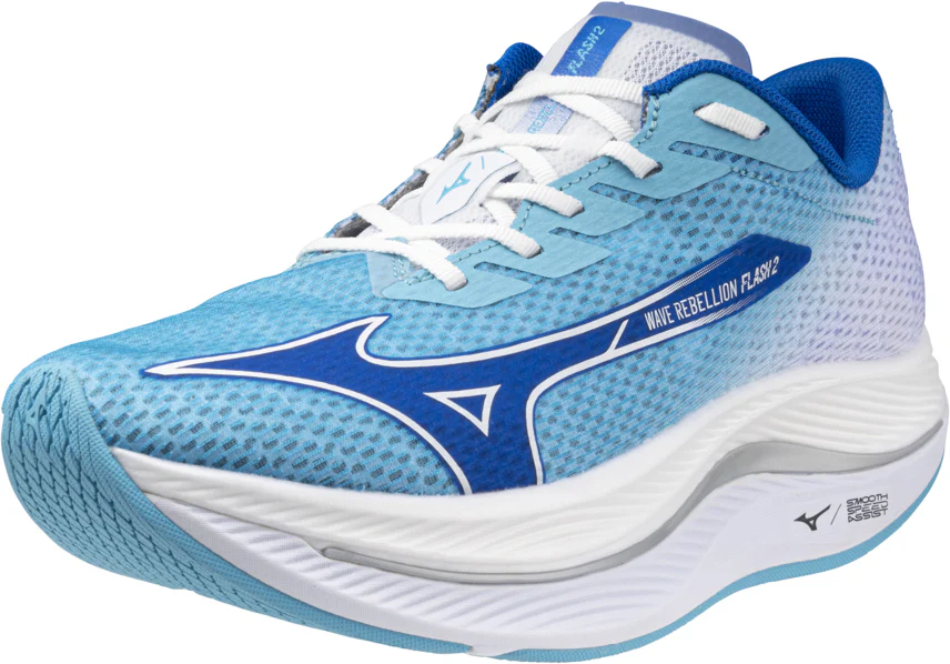 Mizuno Wave Rebellion Flash 2 Mens Running Shoes - Blue - Image 6