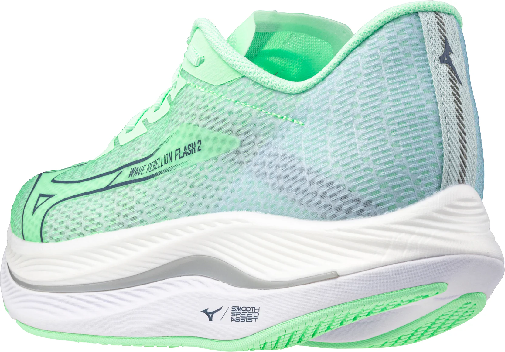 Mizuno Wave Rebellion Flash 2 Mens Running Shoes - Green - Image 5
