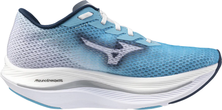 Mizuno Wave Rebellion Flash 2 Womens Running Shoes - Blue - Image 3
