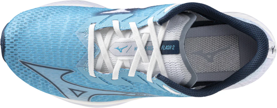 Mizuno Wave Rebellion Flash 2 Womens Running Shoes - Blue - Image 4