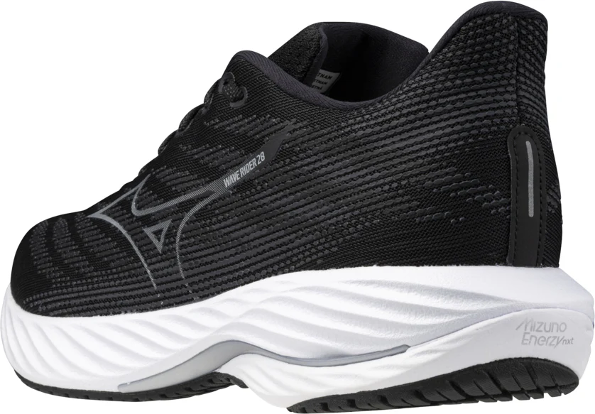 Mizuno Wave Rider 28 WIDE FIT (2E) Mens Running Shoes - Black - Image 5