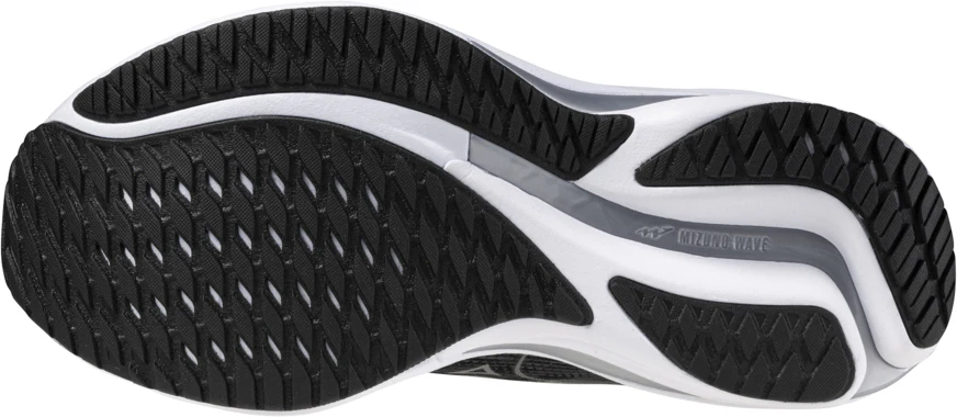 Mizuno Wave Rider 28 WIDE FIT (D) Womens Running Shoes - Black - Image 2