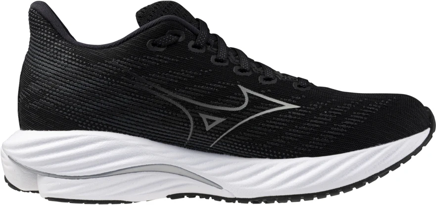 Mizuno Wave Rider 28 WIDE FIT (D) Womens Running Shoes - Black - Image 3