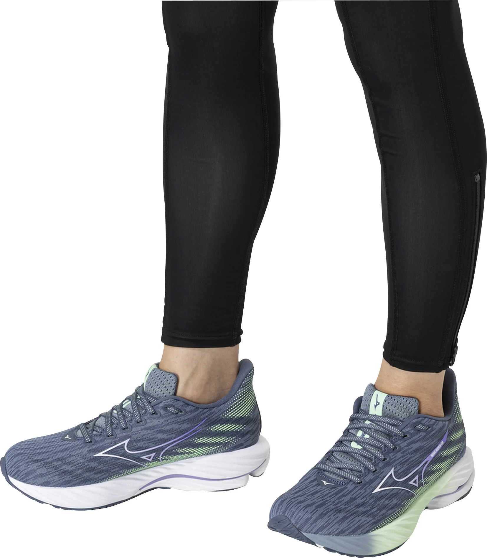 Mizuno Wave Rider 28 Womens Running Shoes - Blue - Image 8