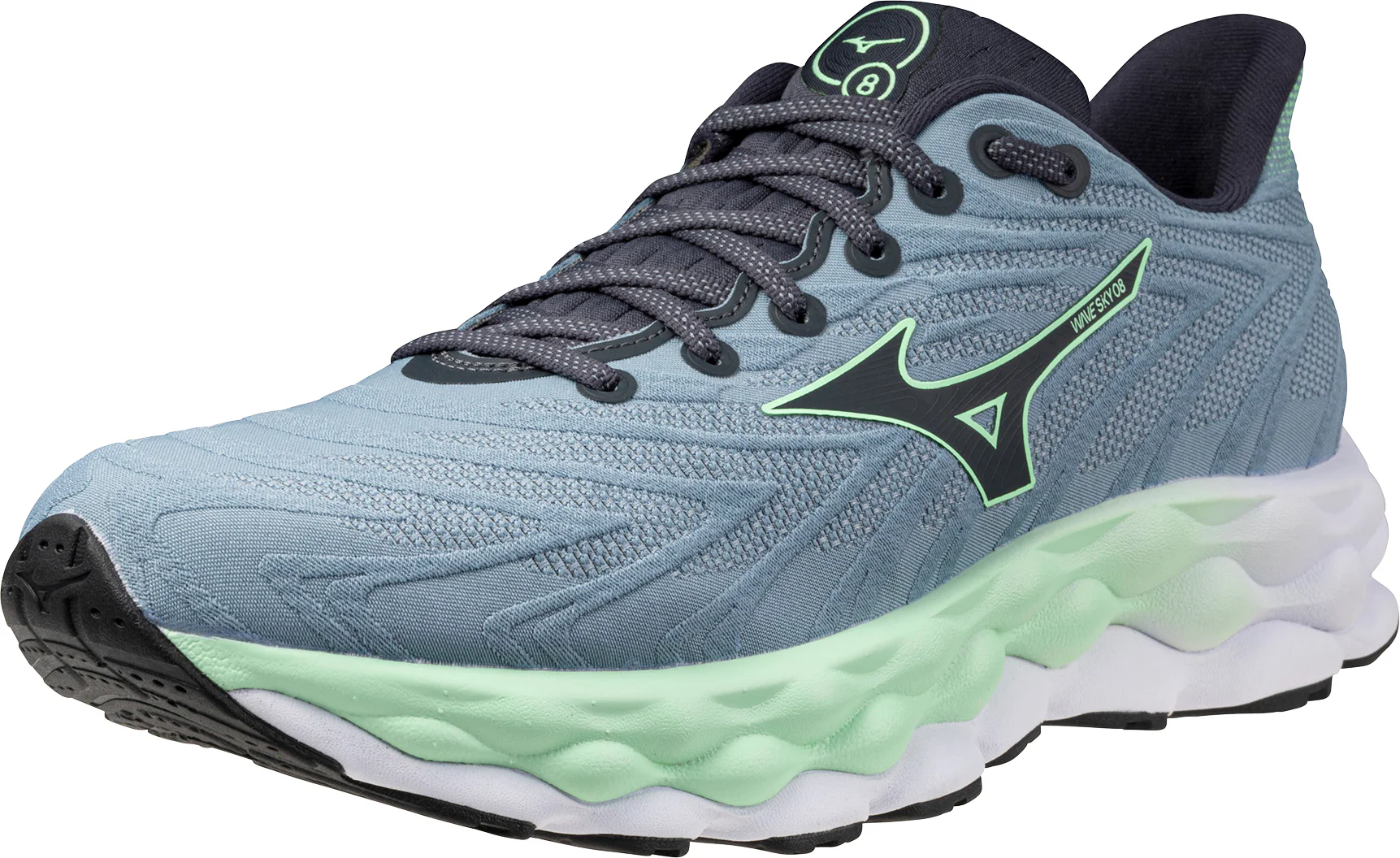 Mizuno Wave Sky 8 Mens Running Shoes - Blue - Image 6