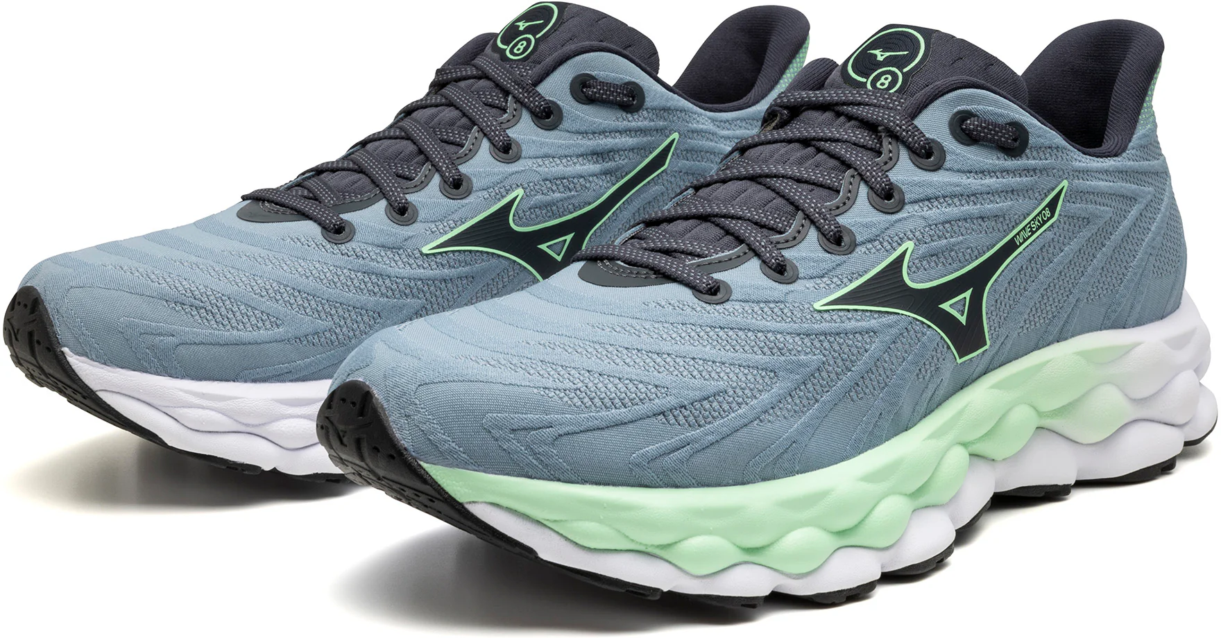 Mizuno Wave Sky 8 Mens Running Shoes - Blue - Image 8