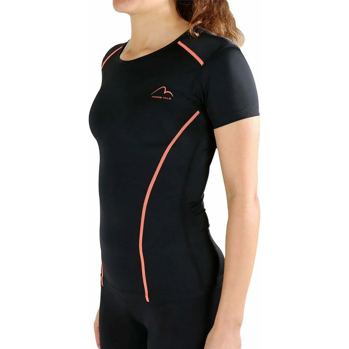 More Mile Compression Short Sleeve Womens Top - Black - Image 3