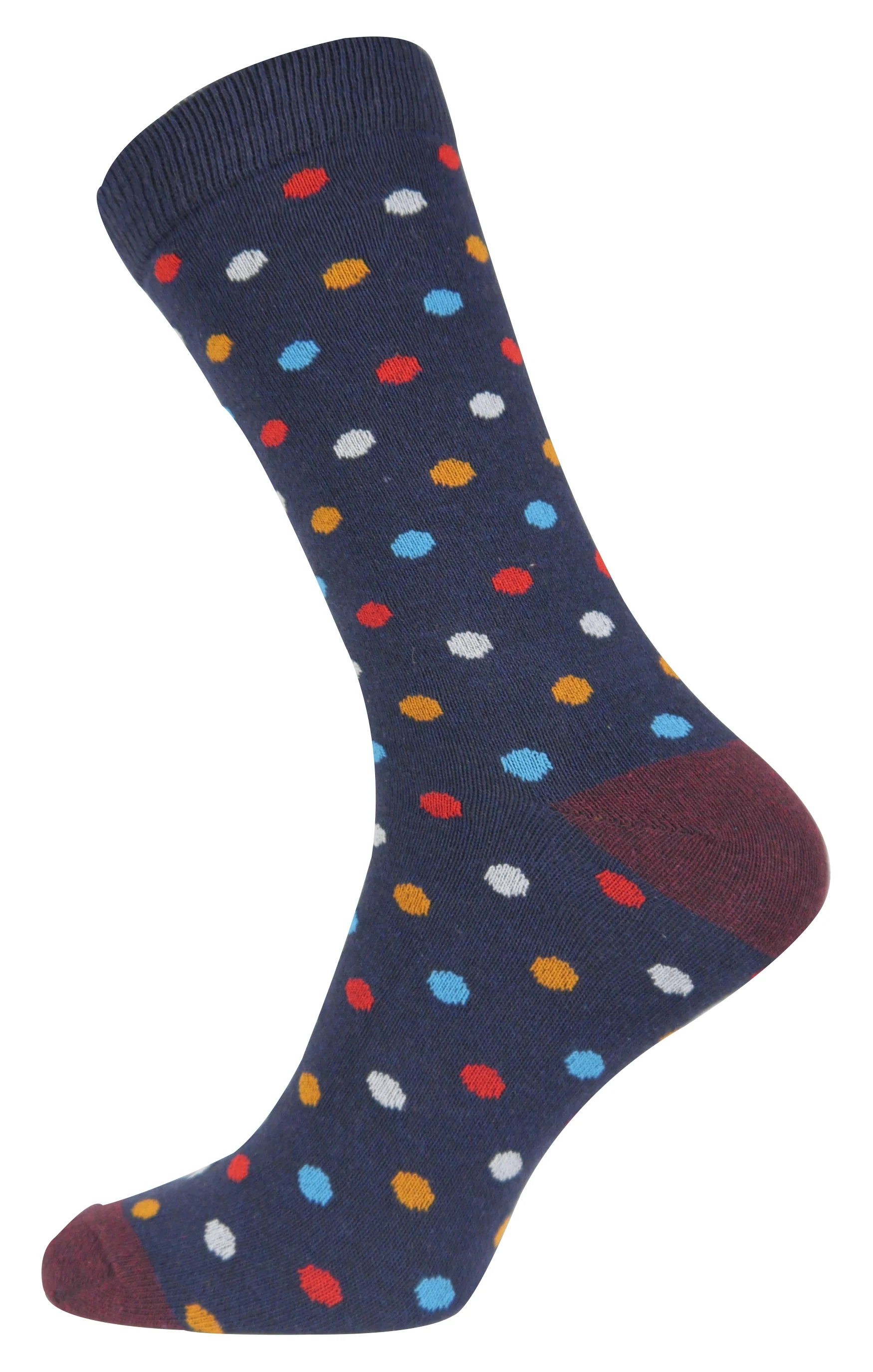 More Mile Design 10 Pack Mens Spots and Stripes Socks - Multi - Image 8